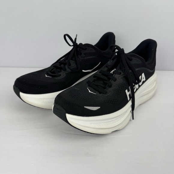 HOKA ONE ONE BONDI 9 Women's Sneakers Athletic Shoes BLACK / WHITE Size 11B - Picture 3 of 9